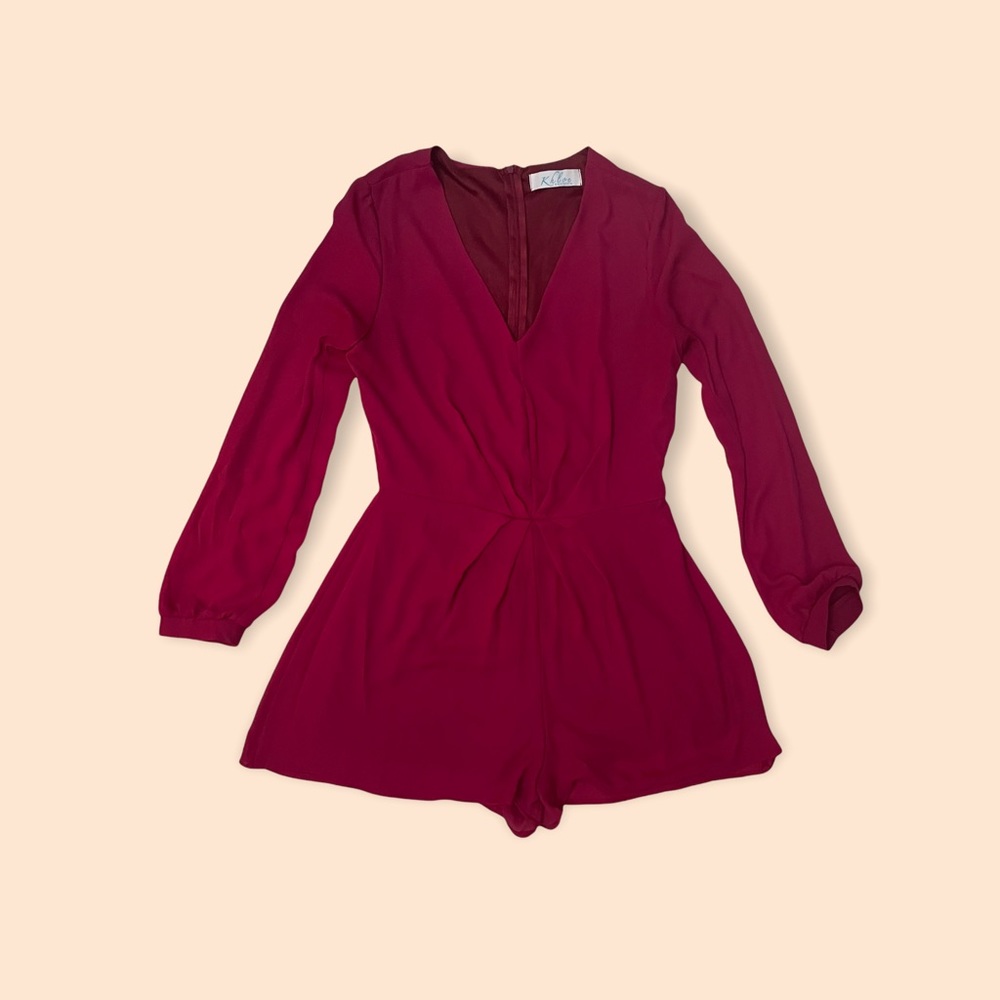 KHLOE CALIFORNIA MAROON ROMPER M